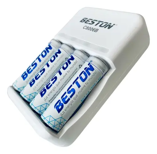 Cargador Baterías Recargables Beston BST-C8006B AA*4