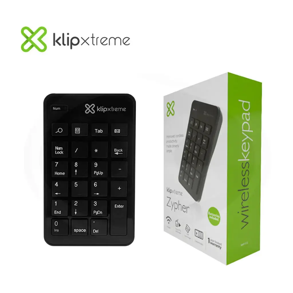 Teclado Numérico Inalámbrico KlipXtreme Zypher