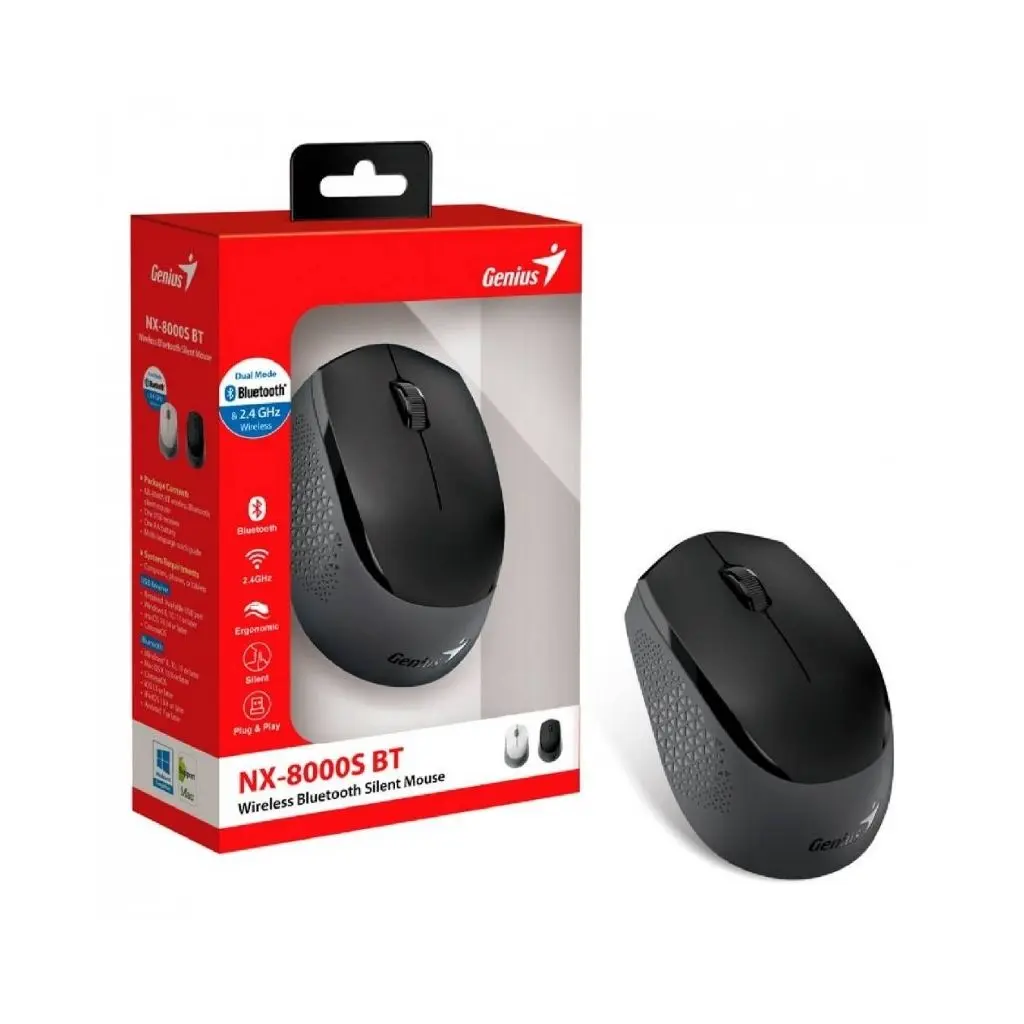 Mouse Genius Bluetooth Nx- 8000S Silencioso S
