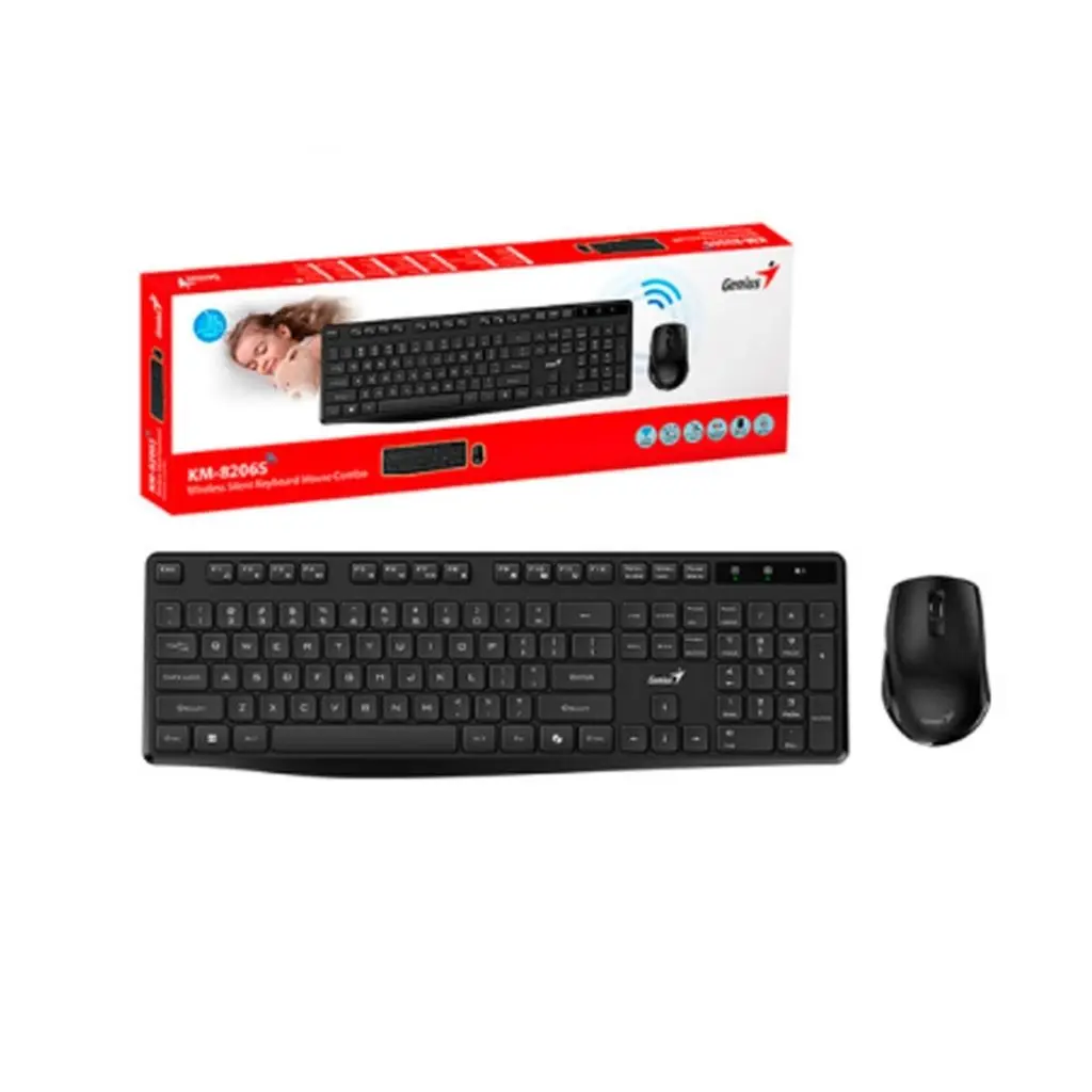 Combo Teclado y Mouse Inalámbrico Genius KM-8206S 