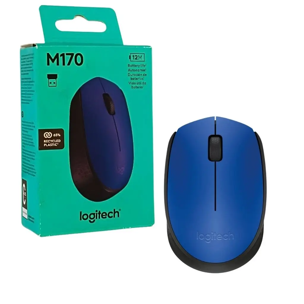 Mouse Logitech Inalámbrico M170 Azul