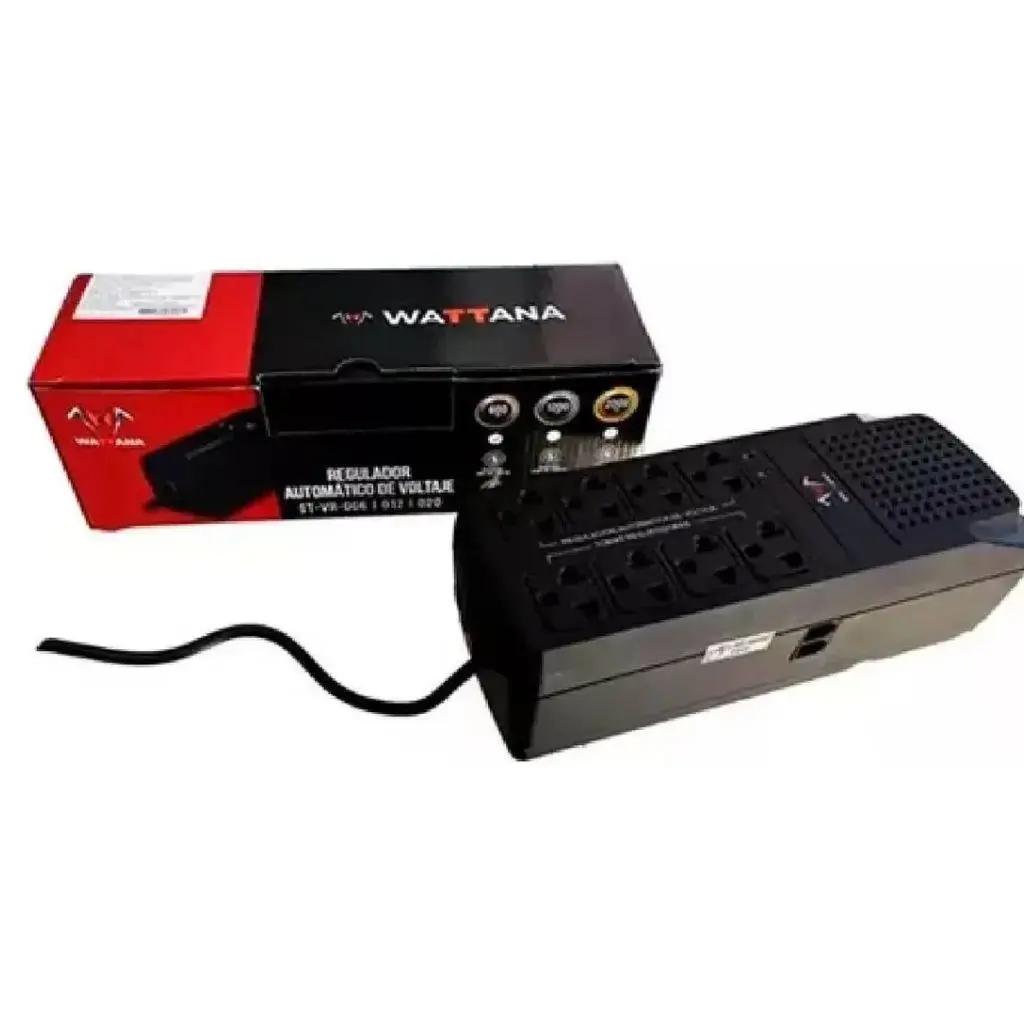 Regulador De Voltaje Wattana 8 Tomas Va1200