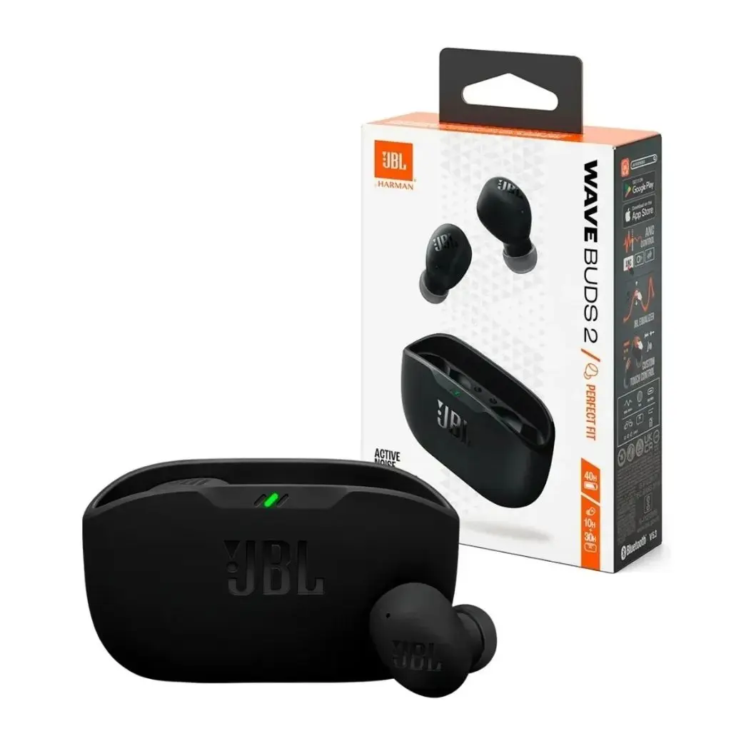 Auriculares Bluetooth JBL Wave Buds 2 Negro