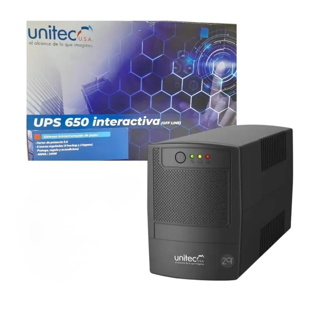 UPS INTERCTIVA UNITEC 650VA