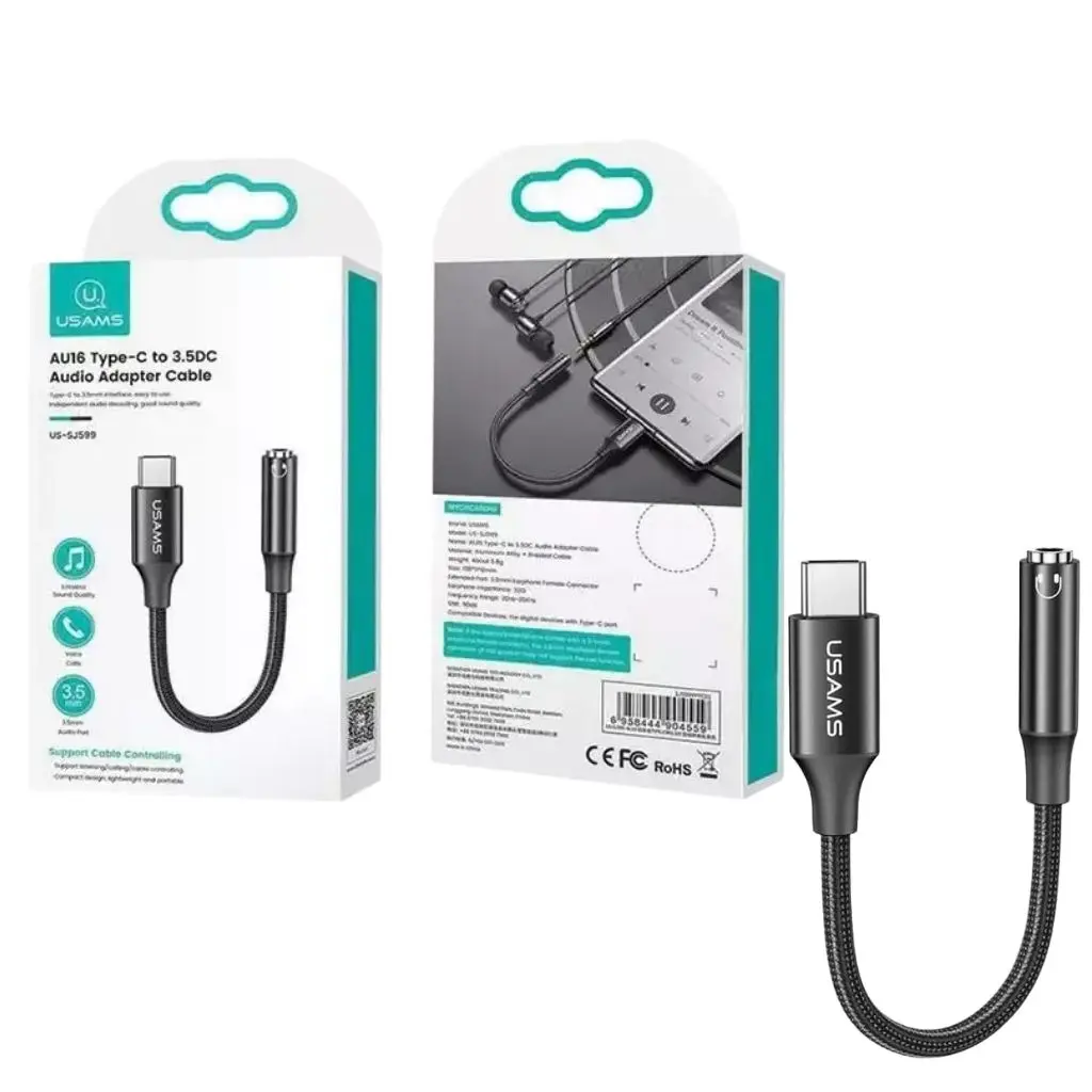 Adaptador Tipo C a Jack 3.5DC Usams US- SJ599