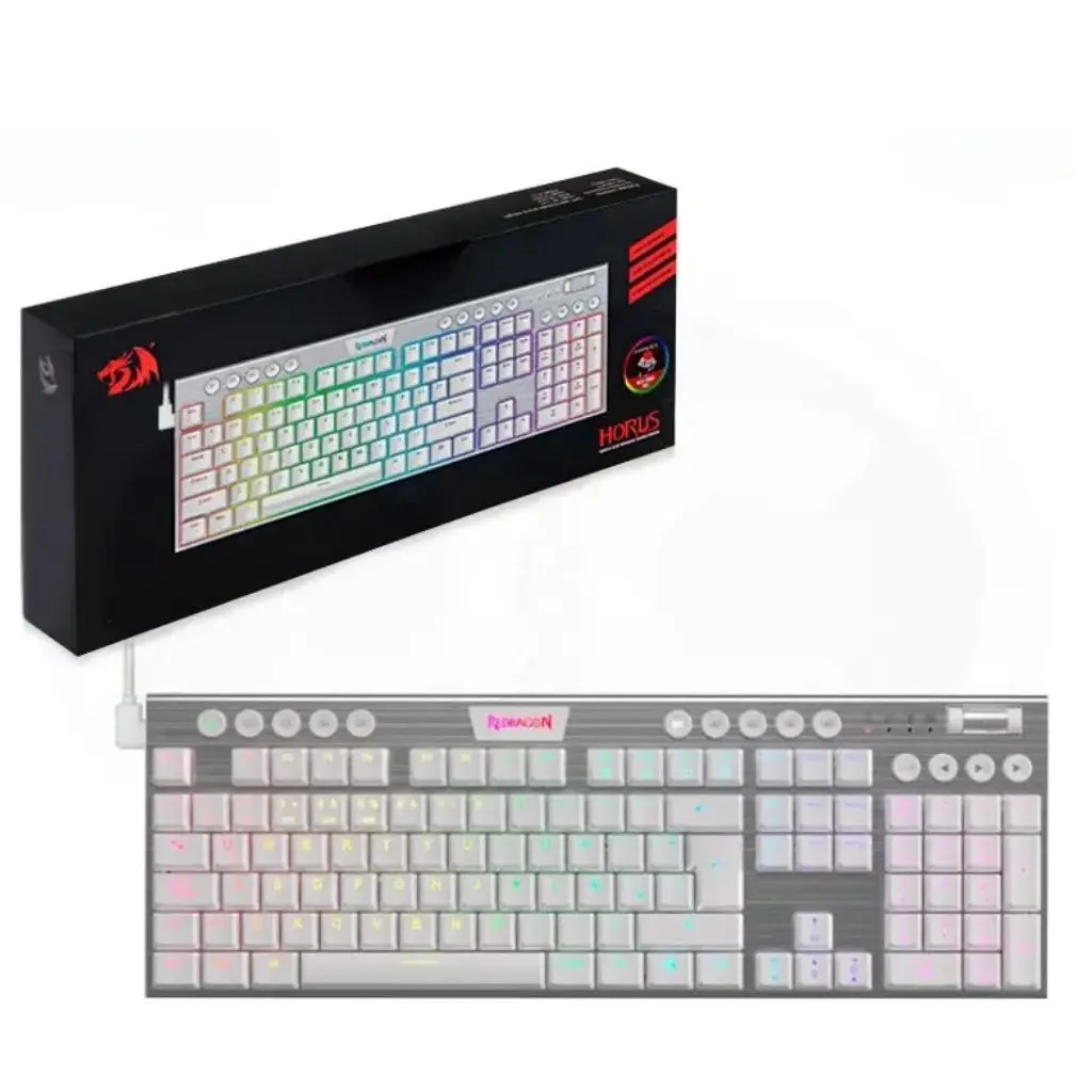 Teclado Mecanico Gamer Redragon Horus K619w  Blanco