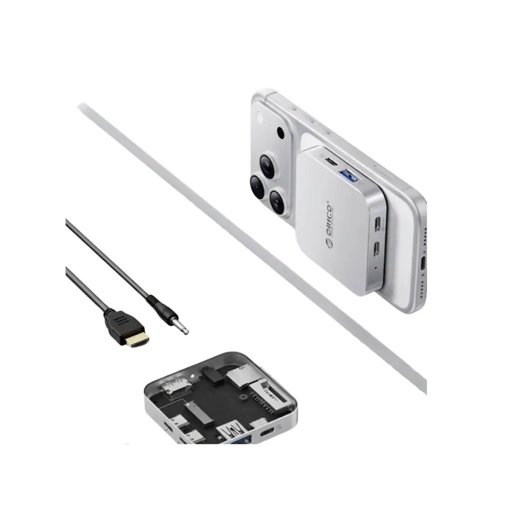 Adaptador Magsafe Multipuertos con Almacenamiento Interno de 256Gb Orico